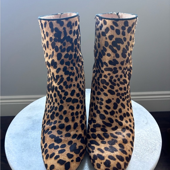 J Crew Sadie Calf hair leopard bootie 8.5 - Picture 2 of 7